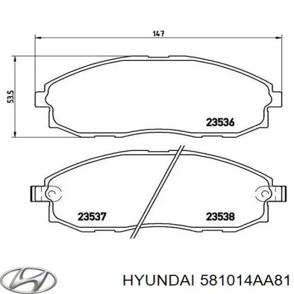 Тормозні колодки Hyundai/Kia 581014AA81