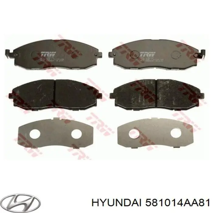 Купити 581014AA81 Hyundai/Kia Колодки гальмівні передні, дискові