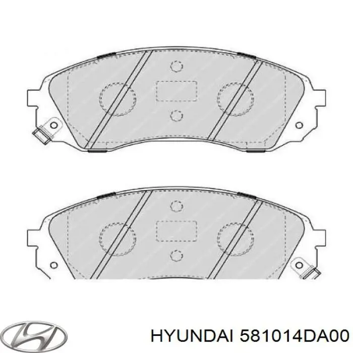 Купити 581014DA00 Hyundai/Kia Колодки гальмівні передні, дискові