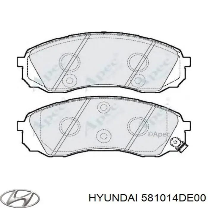 Тормозні колодки Hyundai/Kia 581014DE00