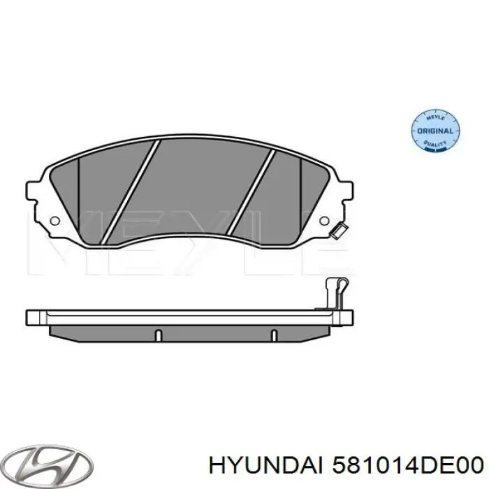 581014DE00 Hyundai/Kia колодки гальмівні передні, дискові