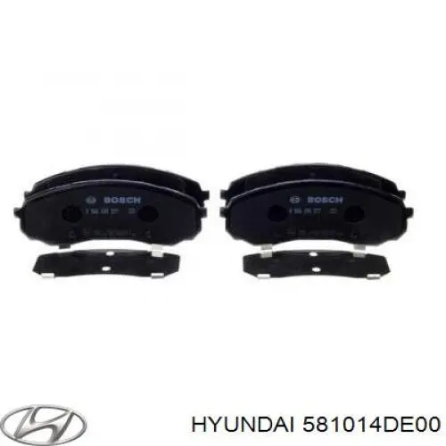 581014DE00 Hyundai/Kia Передні гальмівні колодки