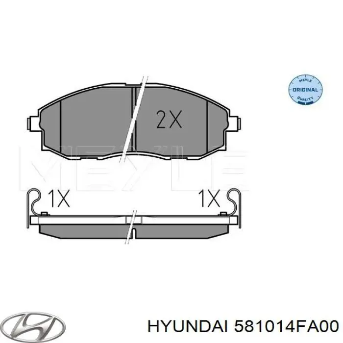 Тормозні колодки Hyundai/Kia 581014FA00