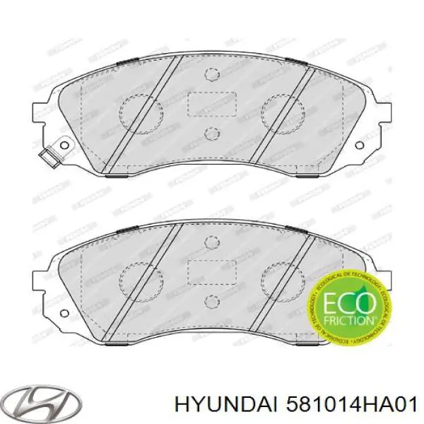 Передні тормозні колодки 581014HA01 Hyundai/Kia