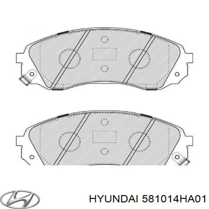 581014HA01 Hyundai/Kia колодки гальмівні передні, дискові