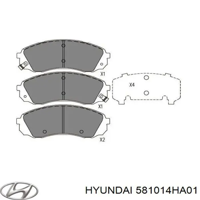 Гальмівні колодки Hyundai/Kia 581014HA01 ціна, від 32.32 USD