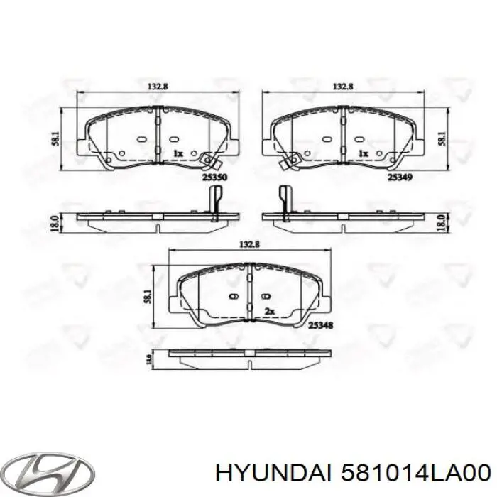 Гальмівні колодки Hyundai/Kia 581014LA00 ціна, від 24.13 USD