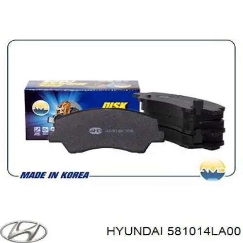 Передні тормозні колодки 581014LA00 Hyundai/Kia