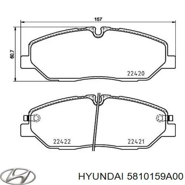 Гальмівні колодки Hyundai/Kia 5810159A00 ціна, від 49.07 USD