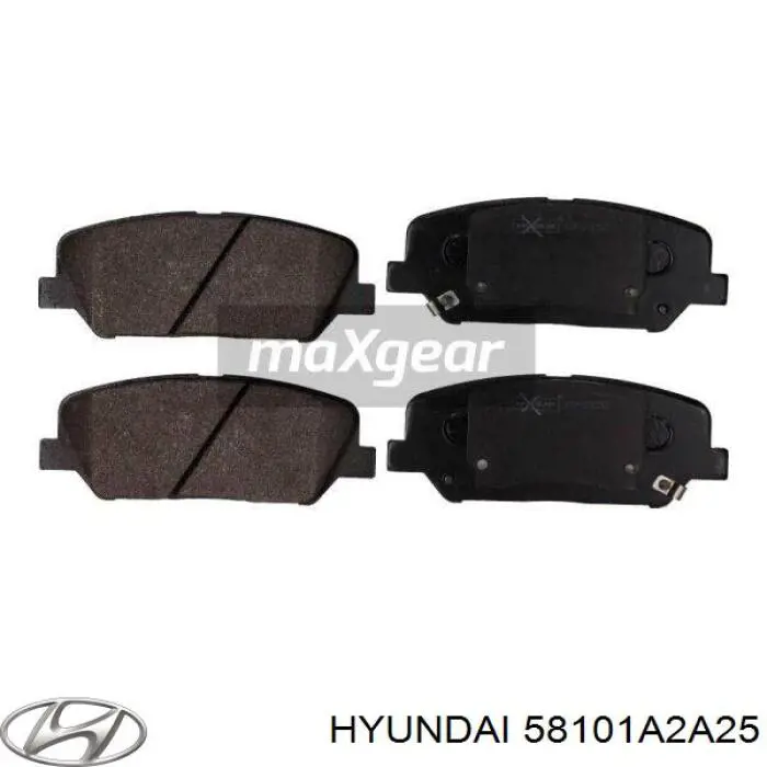 58101A2A25 Hyundai/Kia колодки гальмівні передні, дискові