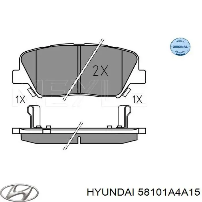 Гальмівні колодки Hyundai/Kia 58101A4A15 ціна, від 23.41 USD