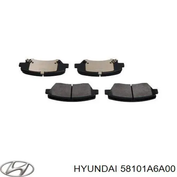Купити 58101A6A00 Hyundai/Kia Колодки гальмівні передні, дискові