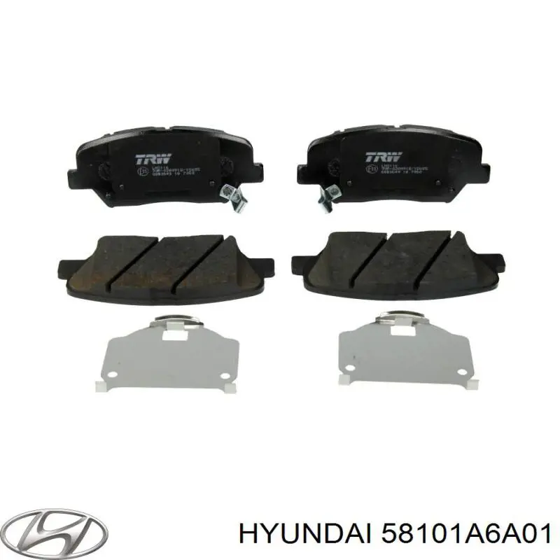 Купити 58101A6A01 Hyundai/Kia Колодки гальмівні передні, дискові