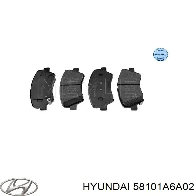 Передні тормозні колодки 58101A6A02 Hyundai/Kia