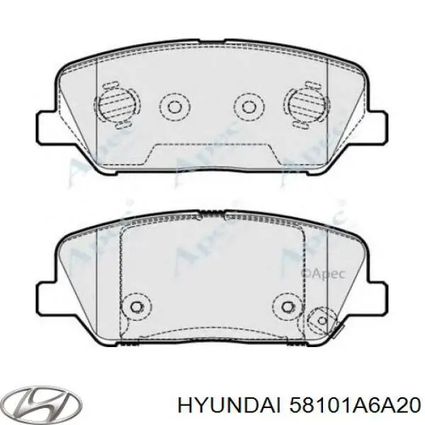 Гальмівні колодки Hyundai/Kia 58101A6A20 ціна, від 17.79 USD
