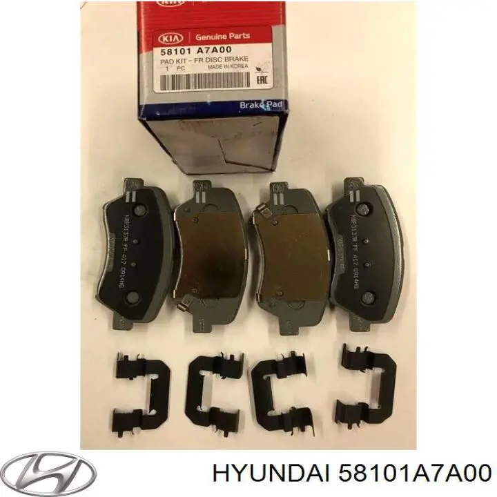 58101A7A00 Hyundai/Kia колодки гальмівні передні, дискові