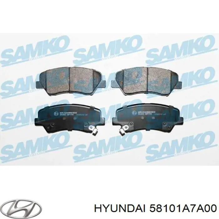 Гальмівні колодки Hyundai/Kia 58101A7A00 ціна, від 19.34 USD