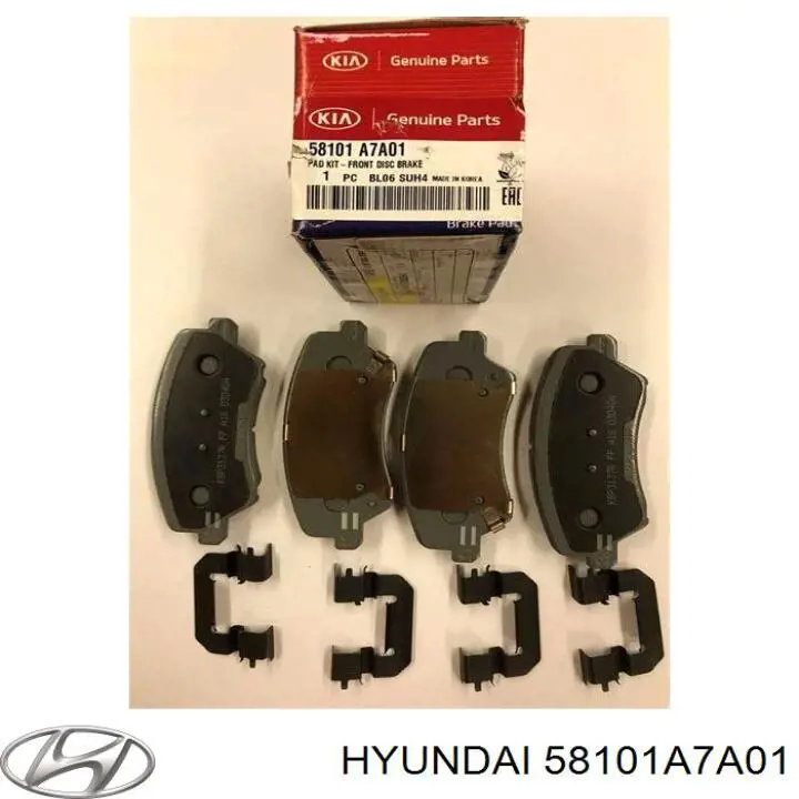 58101A7A01 Hyundai/Kia колодки гальмівні передні, дискові
