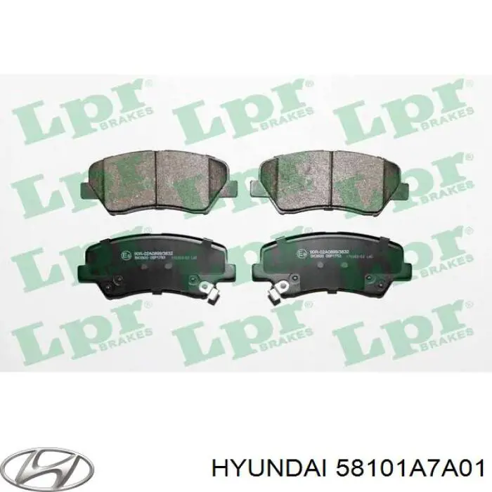 Купити 58101A7A01 Hyundai/Kia Колодки гальмівні передні, дискові