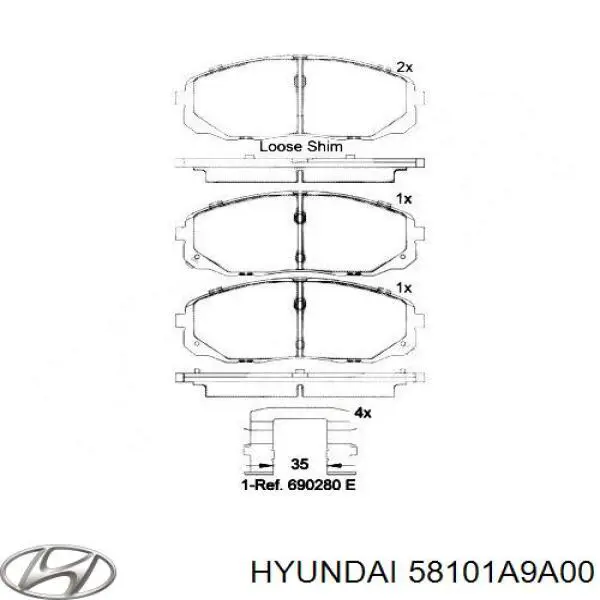  Колодки гальмівні передні, дискові KIA Sedona 