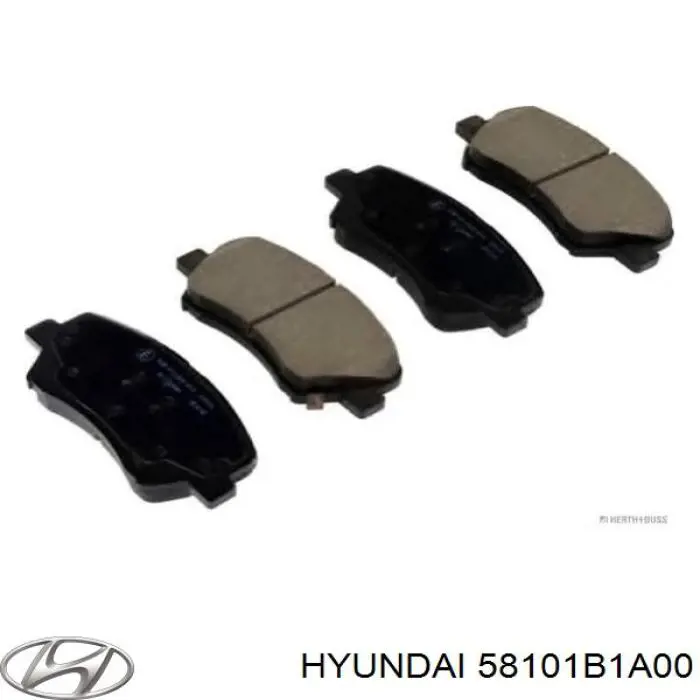 58101B1A00 Hyundai/Kia колодки гальмівні передні, дискові