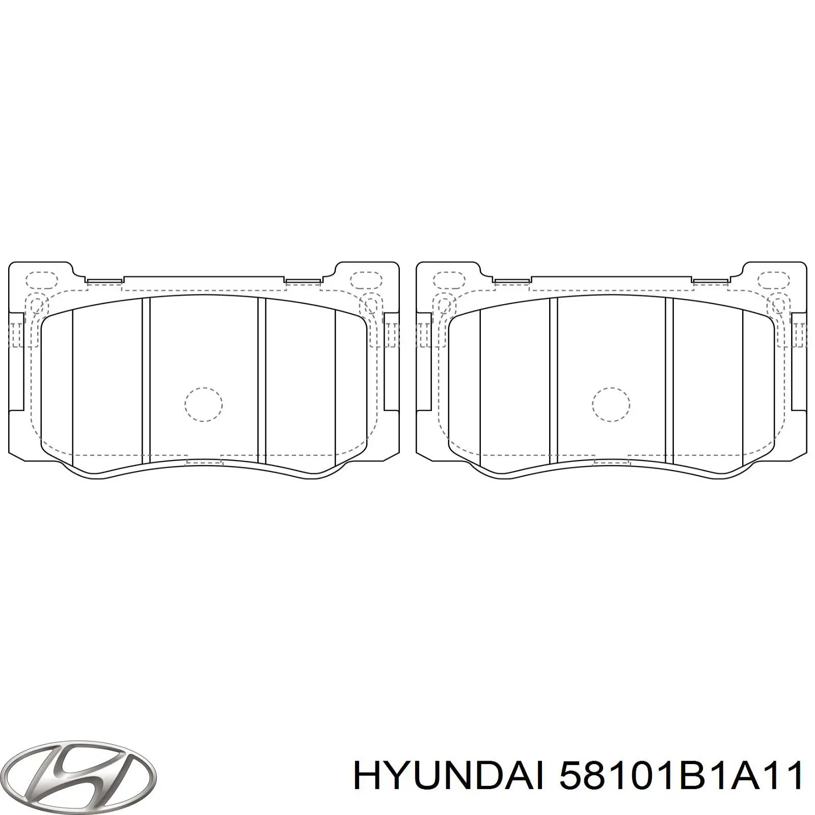 58101B1A11 Hyundai/Kia Передні гальмівні колодки