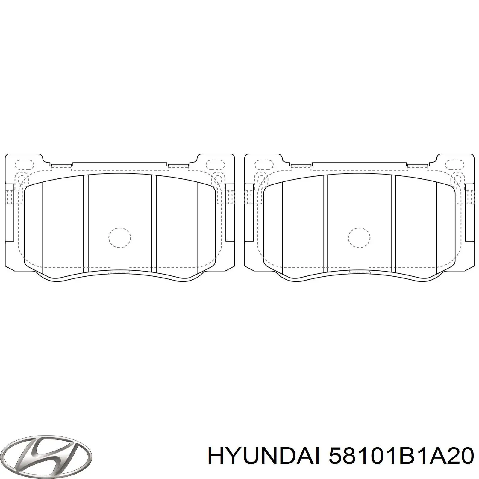 Купити 58101B1A20 Hyundai/Kia Колодки гальмівні передні, дискові