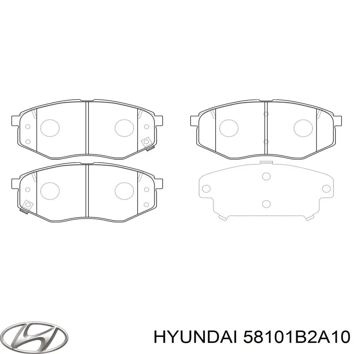 Купити 58101B2A10 Hyundai/Kia Колодки гальмівні передні, дискові