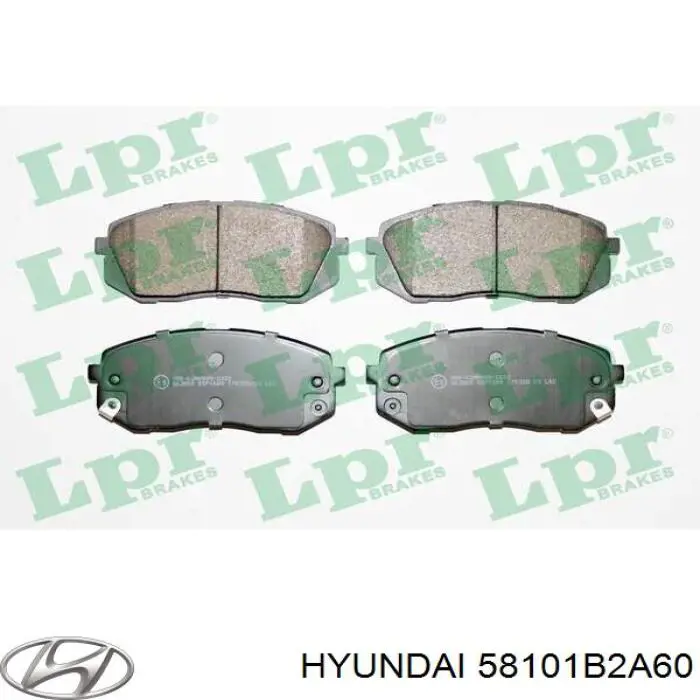 Купити 58101B2A60 Hyundai/Kia Колодки гальмівні передні, дискові