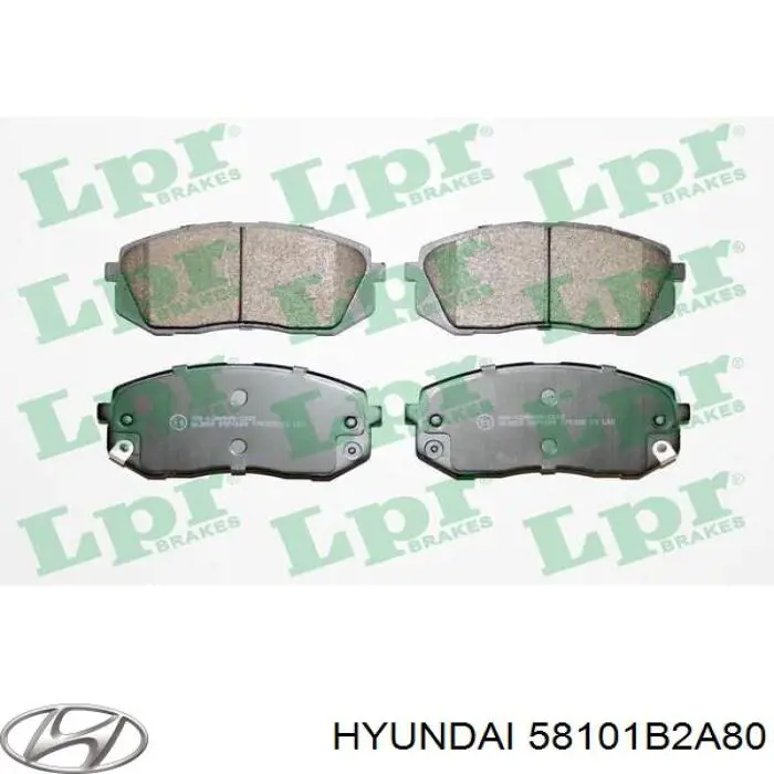 Купити 58101B2A80 Hyundai/Kia Колодки гальмівні передні, дискові