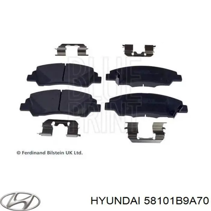 Колодки гальмівні передні, дискові 58101B9A70 Hyundai/Kia