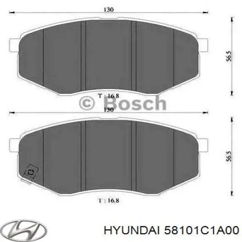58101C1A00 Hyundai/Kia Передні гальмівні колодки