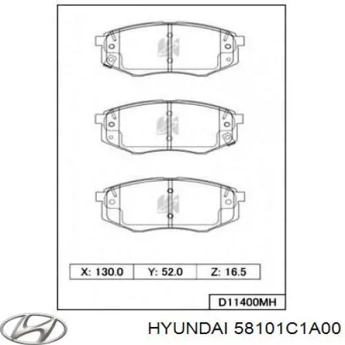 Гальмівні колодки Hyundai/Kia 58101C1A00 ціна, від 23.73 USD