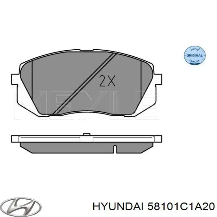 Передні тормозні колодки 58101C1A20 Hyundai/Kia