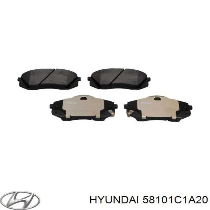 58101C1A20 Hyundai/Kia колодки гальмівні передні, дискові