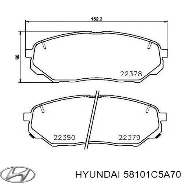 Купити 58101C5A70 Hyundai/Kia Колодки гальмівні передні, дискові