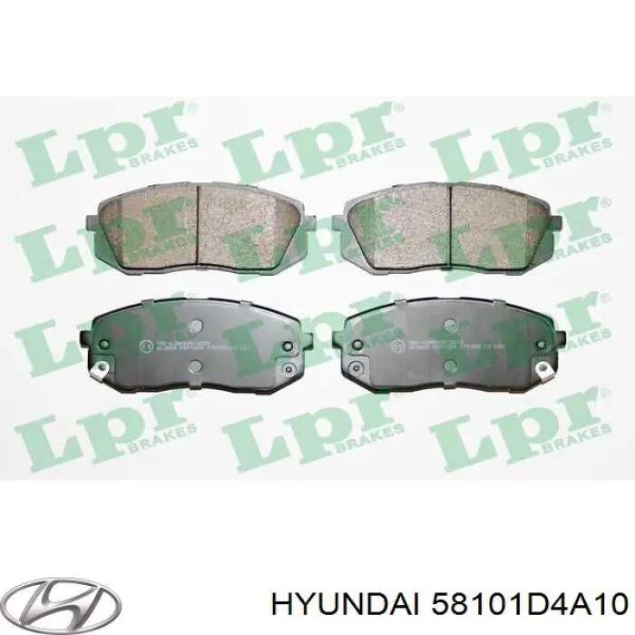 Гальмівні колодки Hyundai/Kia 58101D4A10 ціна, від 27.63 USD