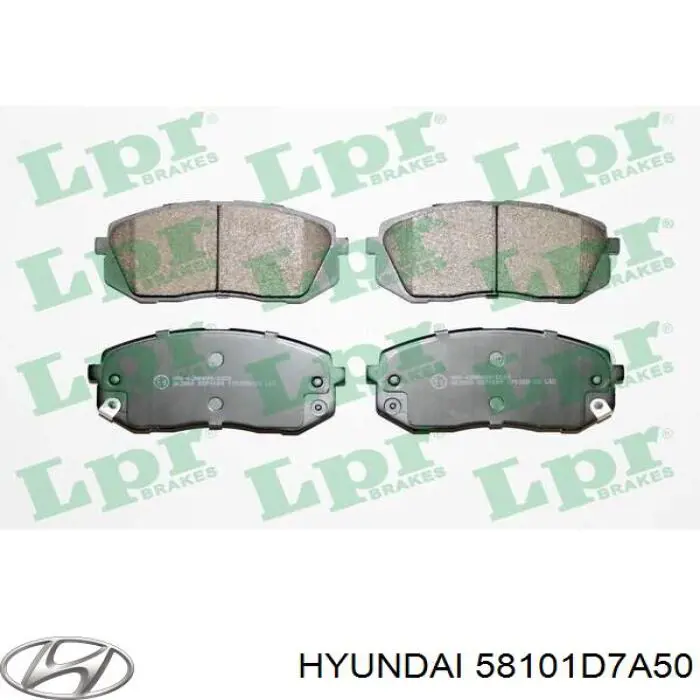 Передні тормозні колодки 58101D7A50 Hyundai/Kia