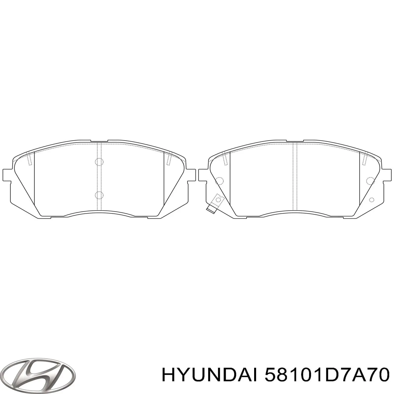 Передні тормозні колодки 58101D7A70 Hyundai/Kia