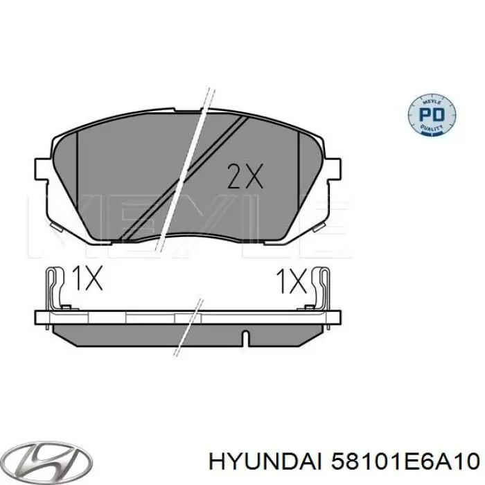 58101E6A10 Hyundai/Kia Передні гальмівні колодки