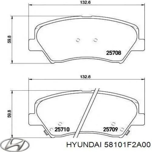Гальмівні колодки Hyundai/Kia 58101F2A00 ціна, від 28.66 USD