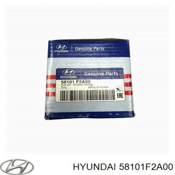 58101F2A00 Hyundai/Kia колодки гальмівні передні, дискові