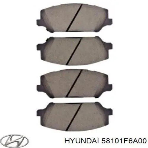 58101F6A00 Hyundai/Kia Передні гальмівні колодки