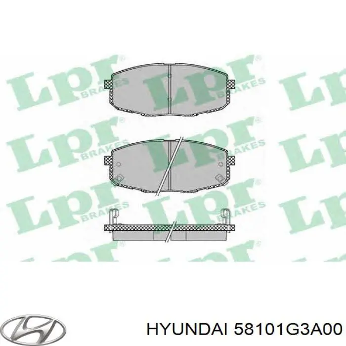 Гальмівні колодки Hyundai/Kia 58101G3A00 ціна, від 35.31 USD