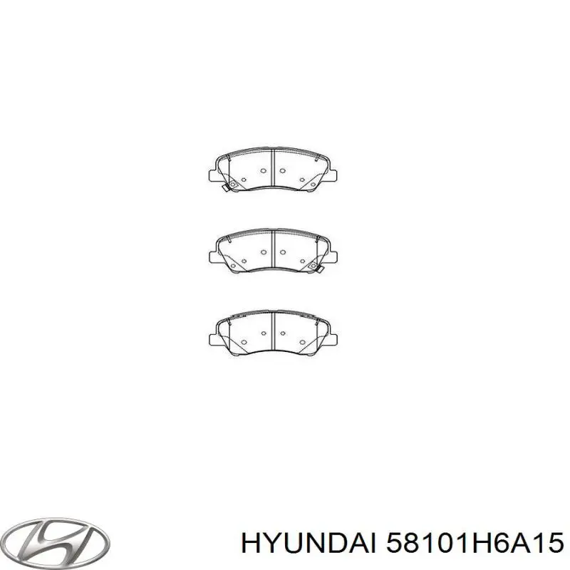 58101H6A15 Hyundai/Kia Передні гальмівні колодки
