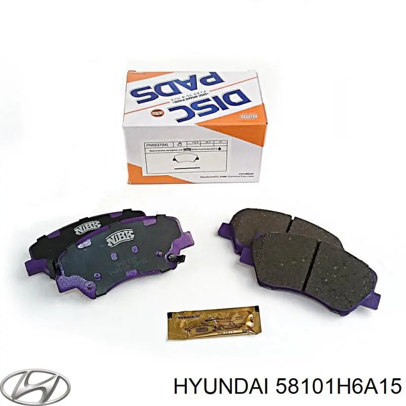 Купити 58101H6A15 Hyundai/Kia Колодки гальмівні передні, дискові