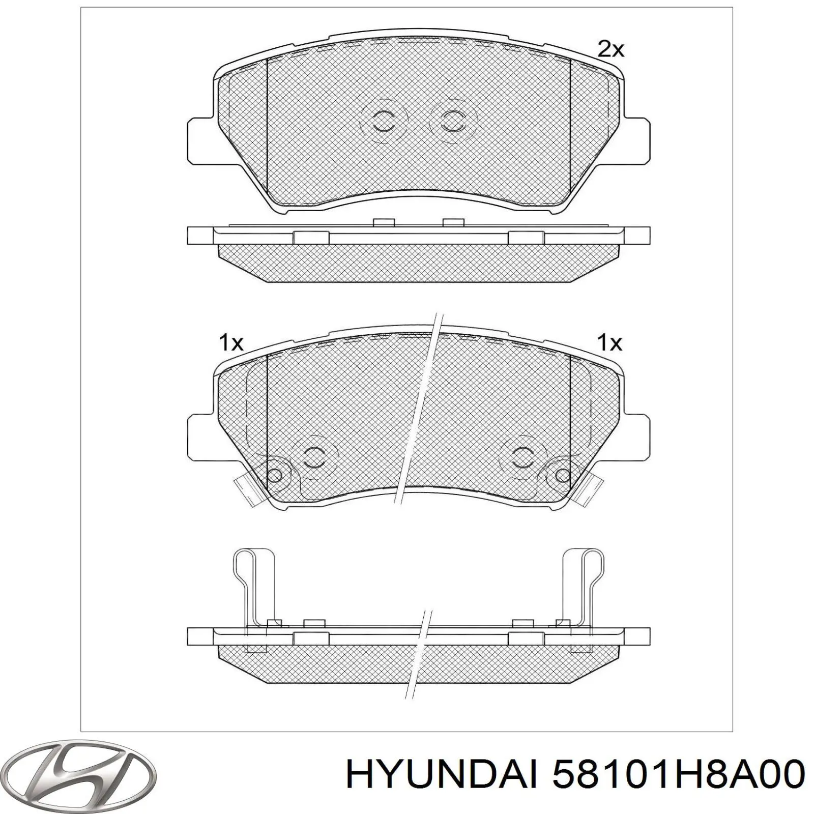 Передні тормозні колодки 58101H8A00 Hyundai/Kia