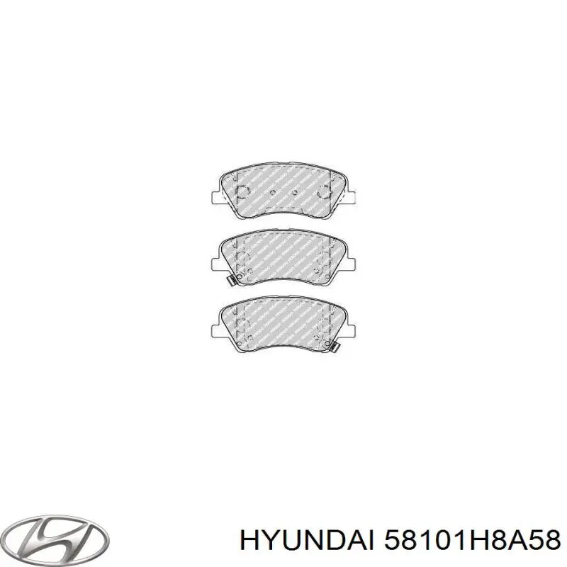 Купити 58101H8A58 Hyundai/Kia Колодки гальмівні передні, дискові