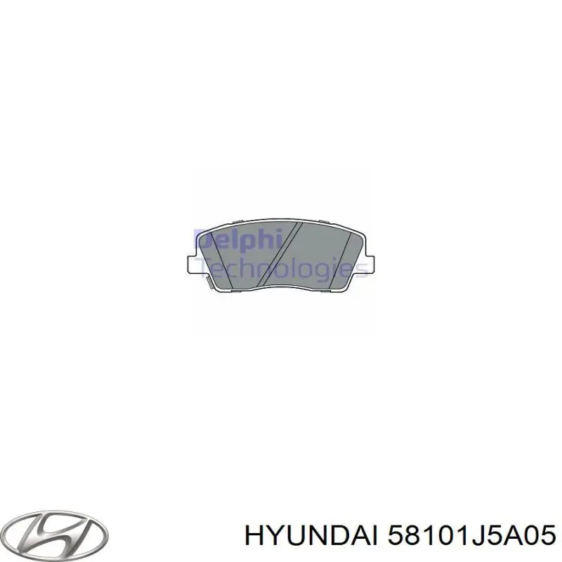 Купити 58101J5A05 Hyundai/Kia Колодки гальмівні передні, дискові