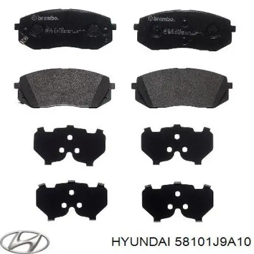 Купити 58101J9A10 Hyundai/Kia Колодки гальмівні передні, дискові